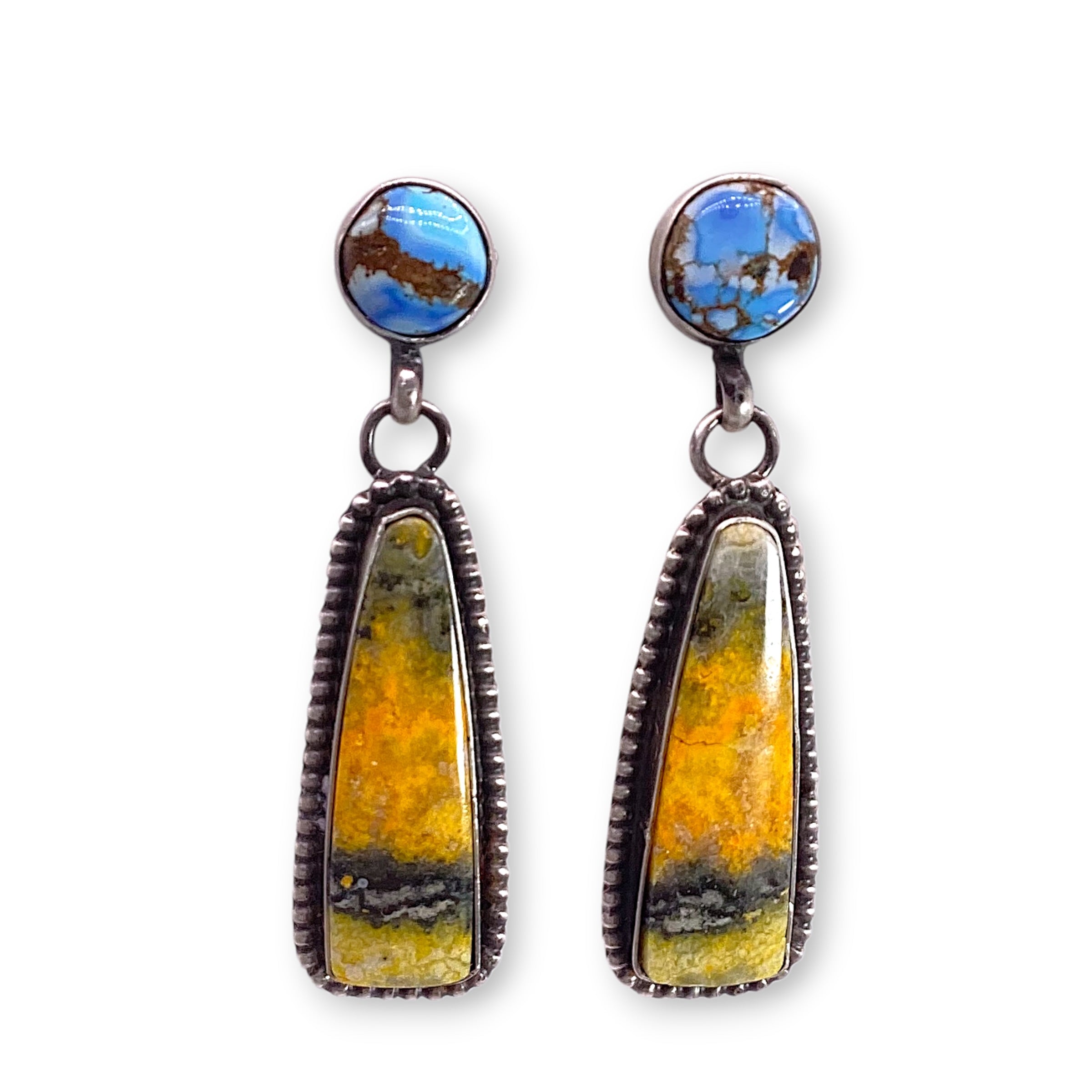 Leigha Cleveland Golden Hills Turquoise And Bumblebee Jasper Post Leigha Cleveland Golden Hills Turquoise And Bumblebee Jasper Post
