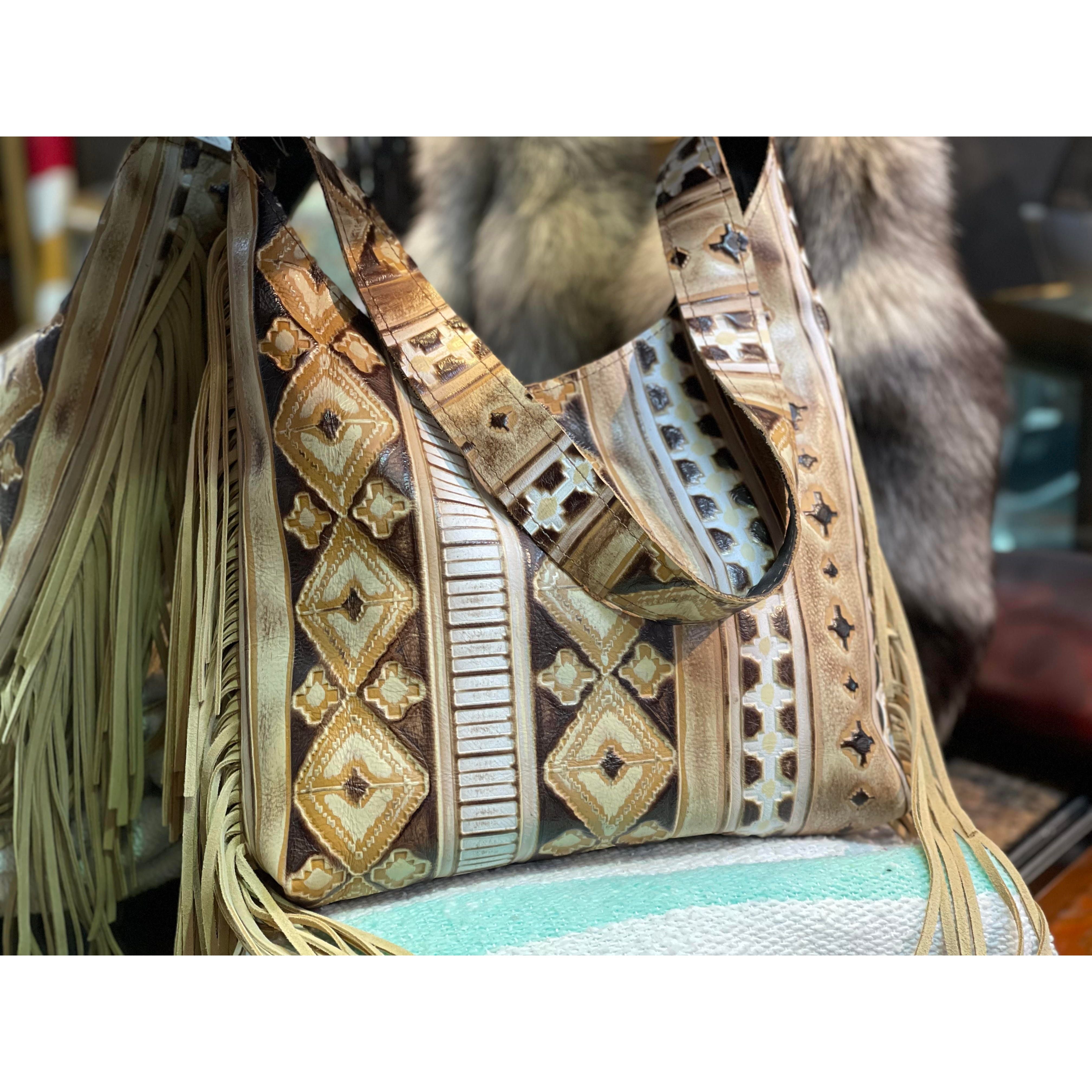 Lucchese | Axis Fringe Flap Crossbody :: Axis Brown