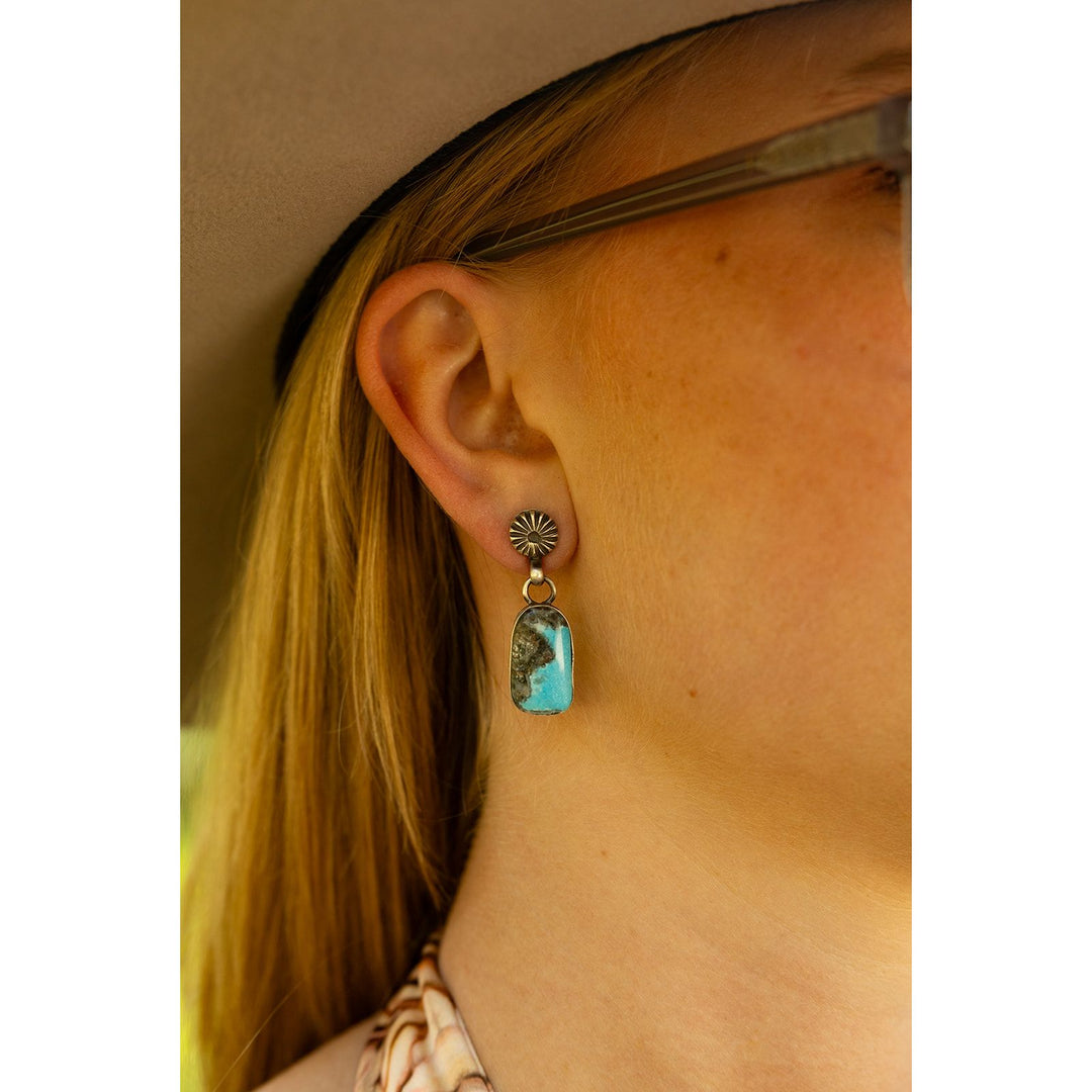 アクセサリー .e Leigha Cleveland Bisbee Turquoise Post Earrings Sterling Silver