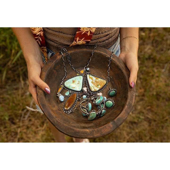 Leigha Cleveland Bisbee Turquoise Post Earrings Sterling Silver