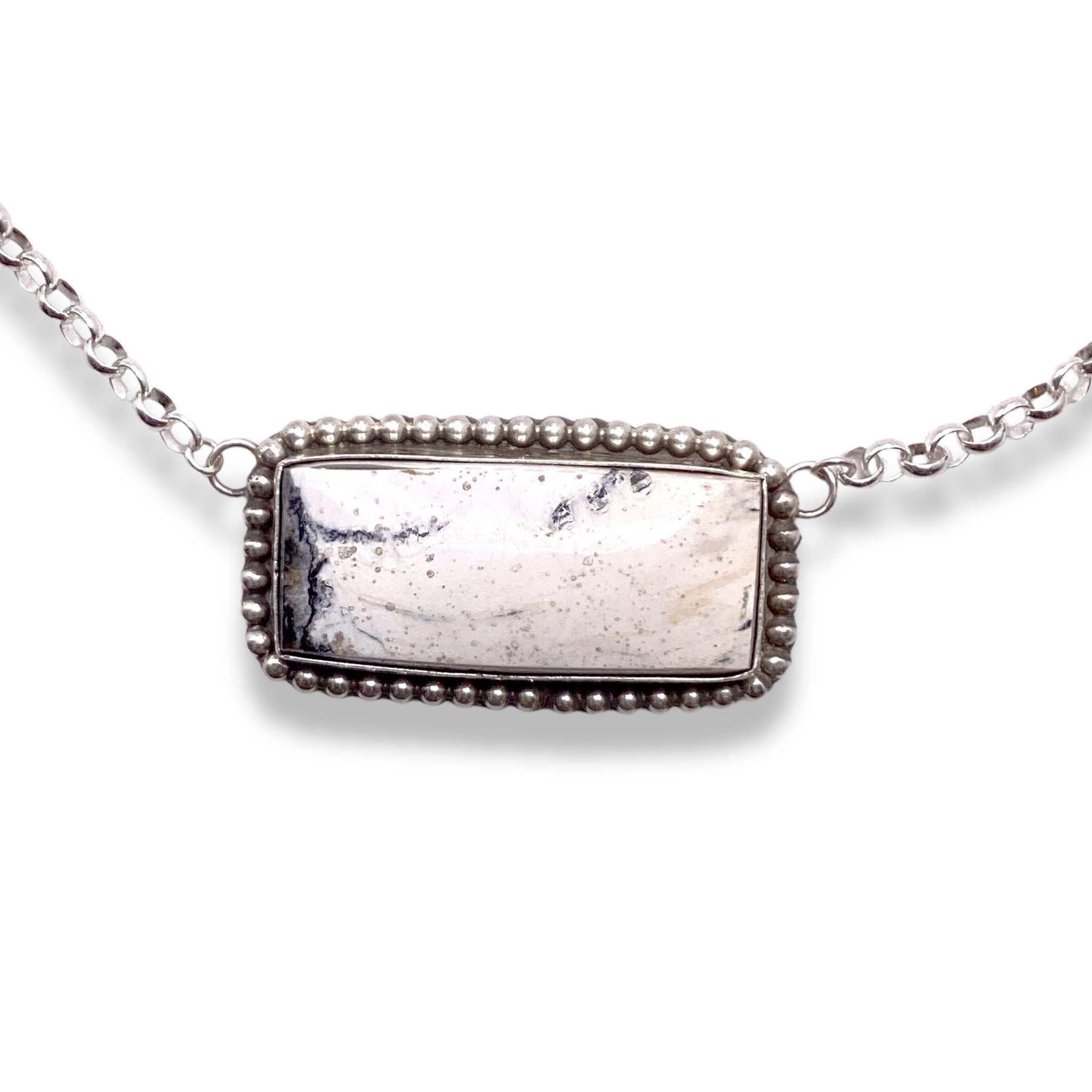 Handmade Authentic White Buffalo Bar Necklace by Leigha Cleveland