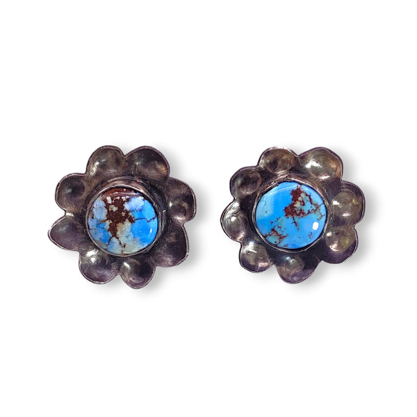 Leigha Cleveland Golden Hills Turquoise Post Earrings Sterling