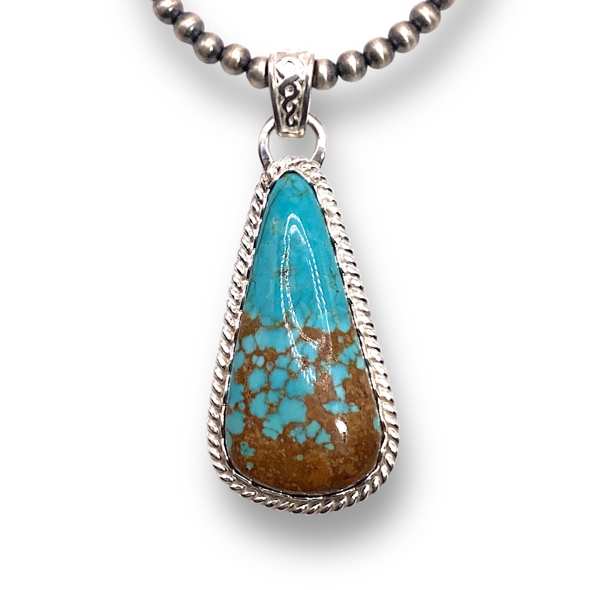 Number 8 Turquoise Pendant by Michael Silberhorn