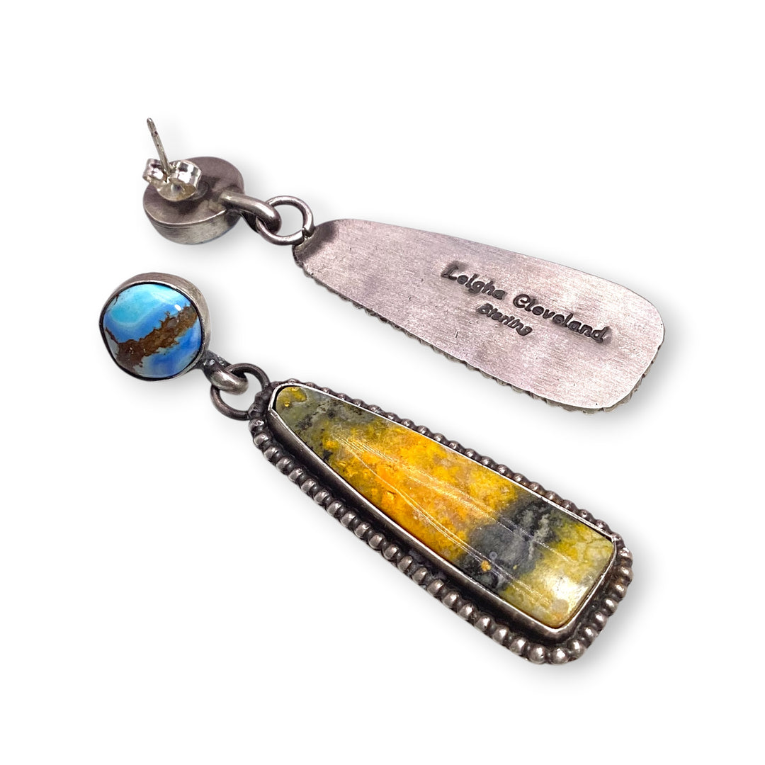 Leigha Cleveland Golden Hills Turquoise And Bumblebee Jasper Post