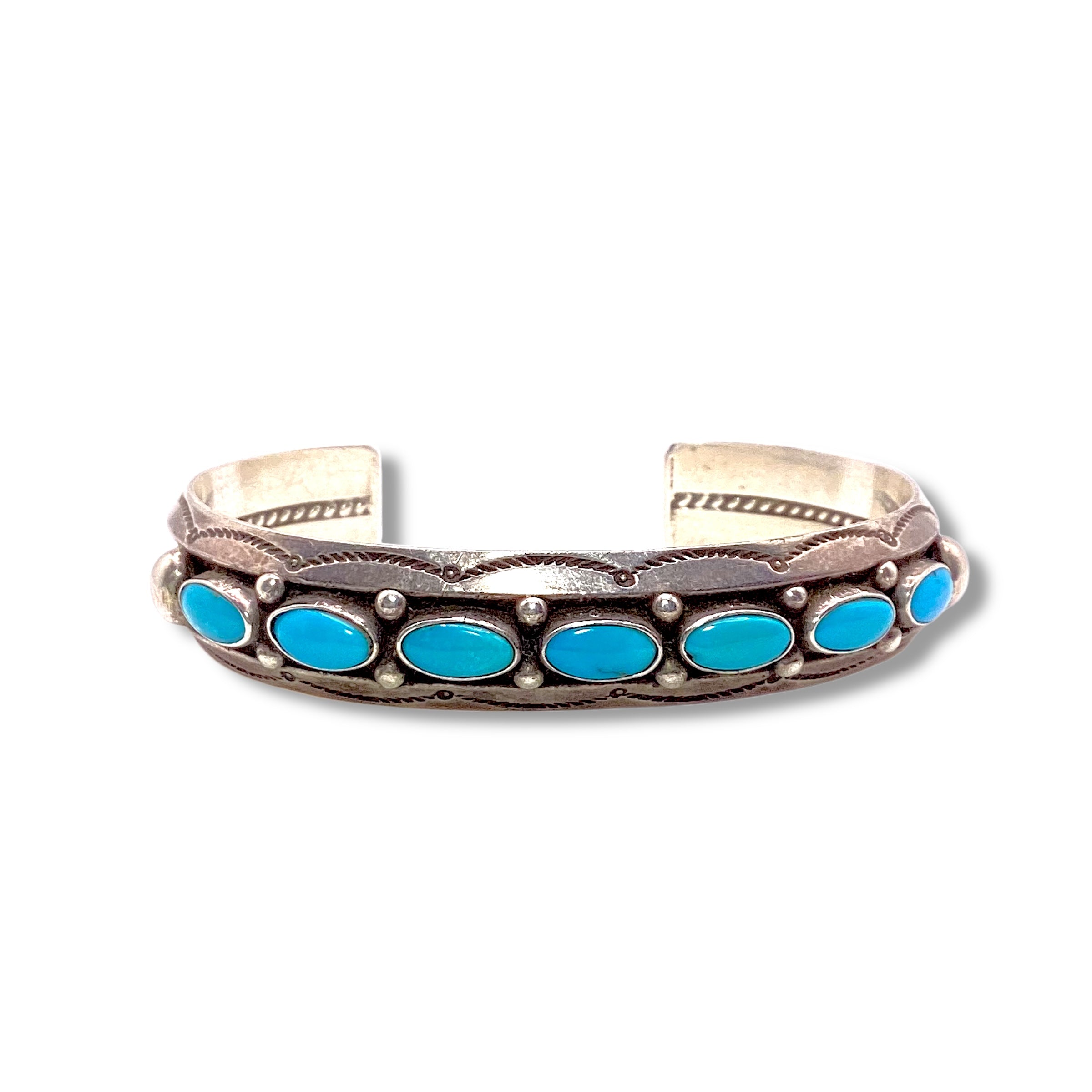 Daniel Medina Kingman Turquoise Vintage Dead Pawn Cuff Bracelet