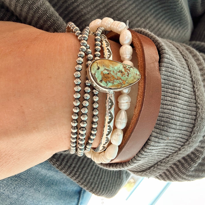 3mm Navajo Pearl Stretchy Bracelet by Mason Lee – Lantern Dancer