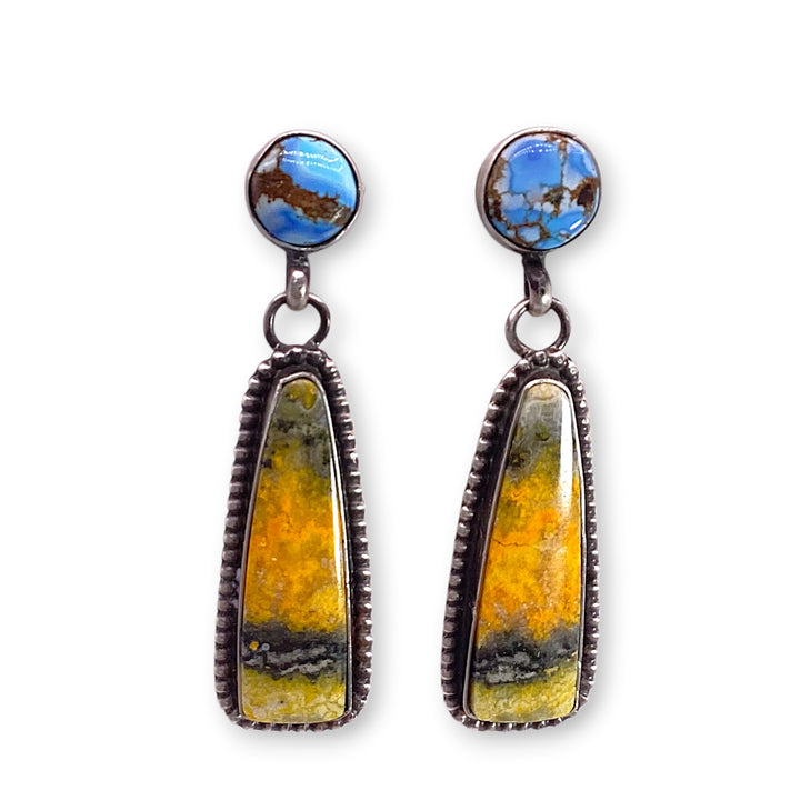Leigha Cleveland Golden Hills Turquoise And Bumblebee Jasper Post