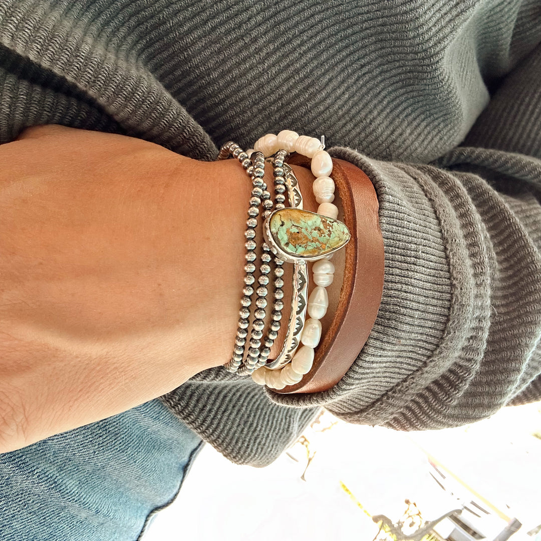 3mm Navajo Pearl Stretchy Bracelet by Mason Lee – Lantern Dancer