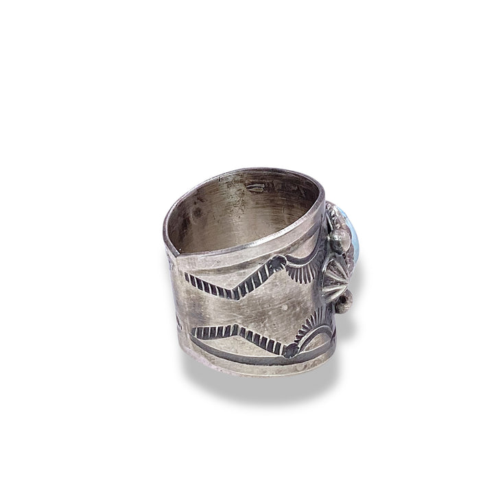 4 Cigar Ring Leigha Cleveland Golden Hills Turquoise Sterling