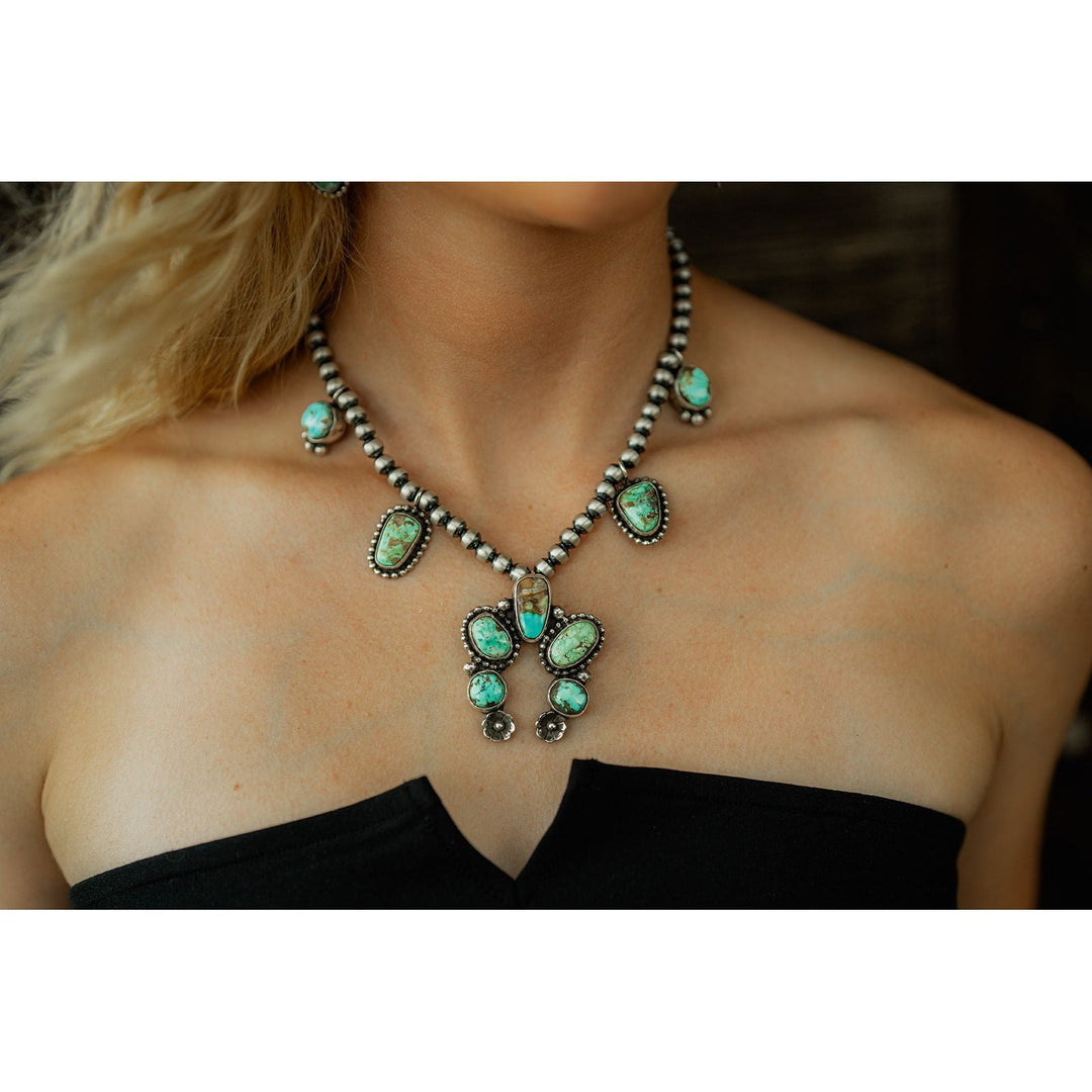 アクセサリー monsoon East Fork White Buffalo Mini Squash Blossom Necklace Leigha