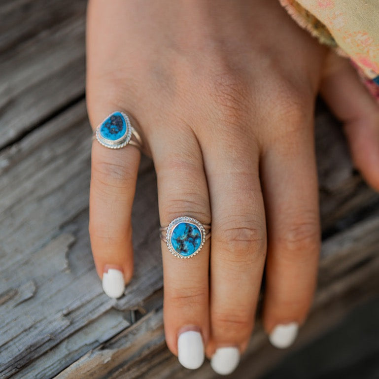 Sleeping Beauty Turquoise Ring by Byron Begay Native American Made