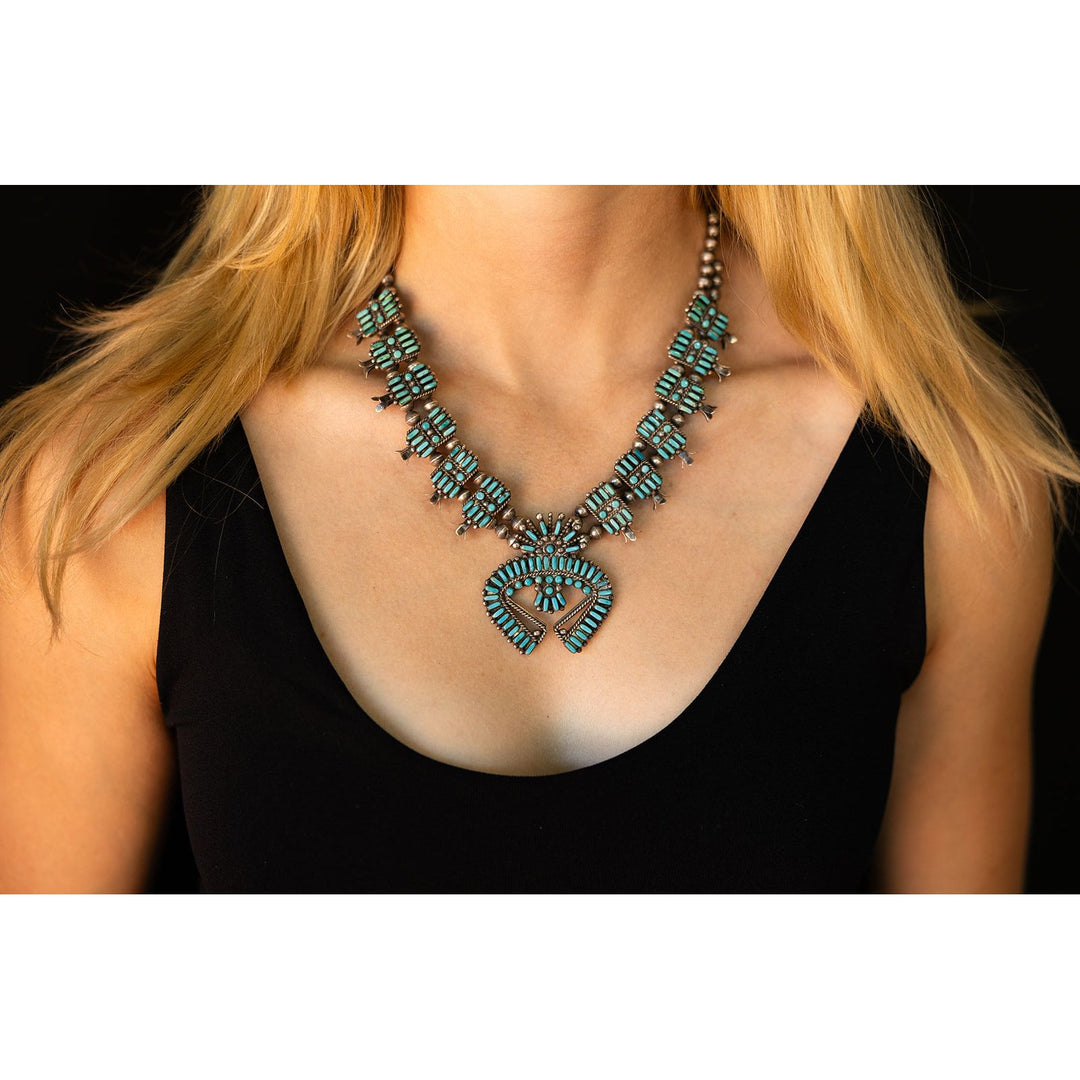 アクセサリー syuzi331 Vintage Zuni Turquoise Petite Squash Blossom Sterling Silver