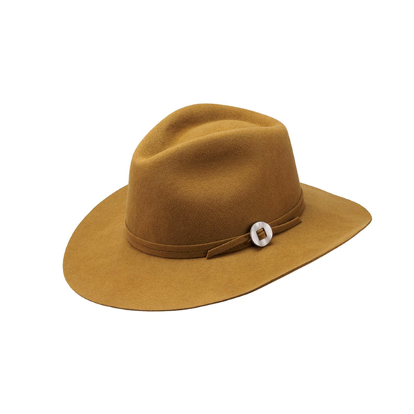 PHOEBE WIDE BRIM WOOL HAT - CITRON – Lantern Dancer Gallery display picture 3